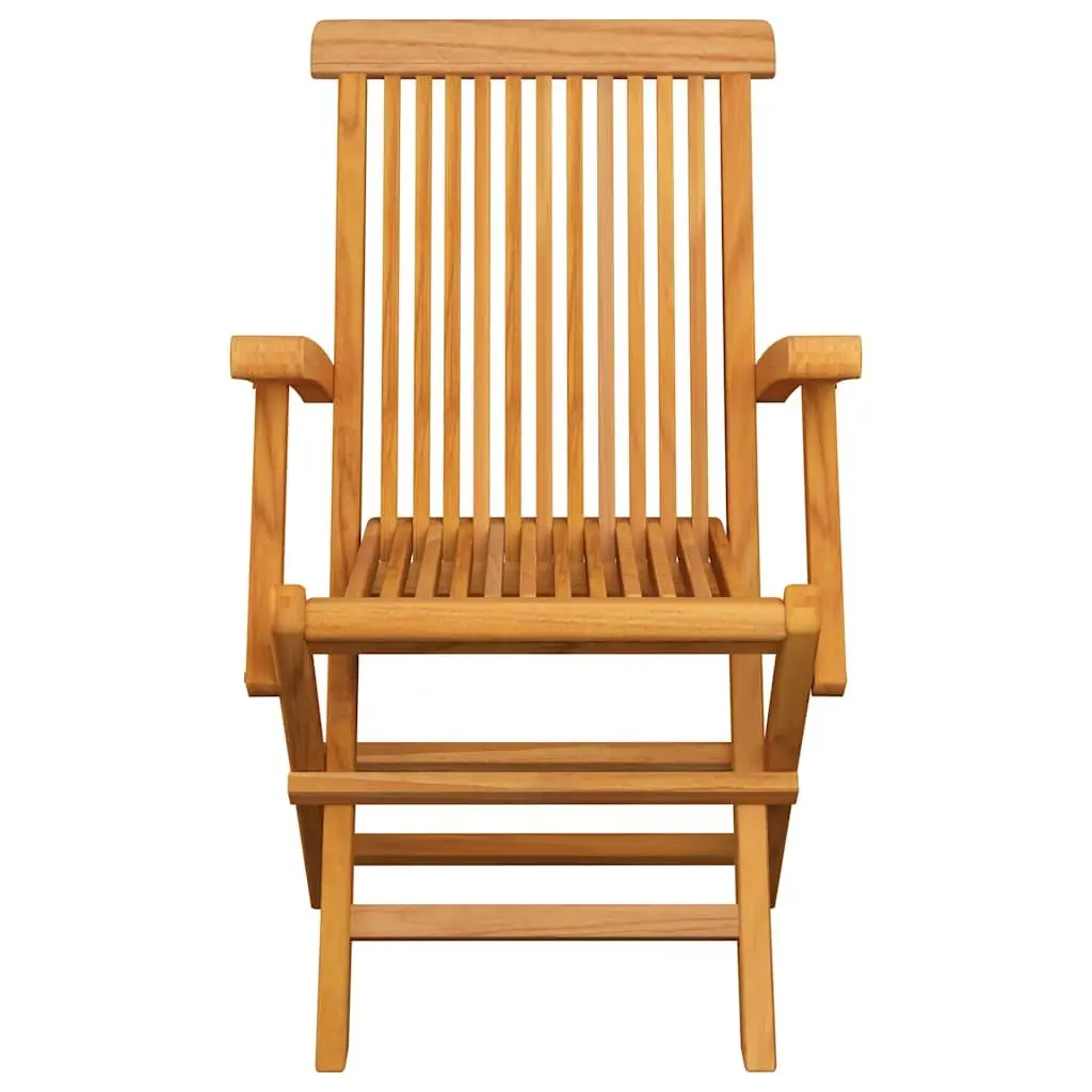 Outdoor Garden Chairs Set Teak Wood Foldable 6 Piece Patio Seating with Cushions