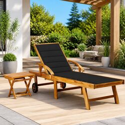Cushioned Sun Lounger for Comfortable Outdoor Relaxation