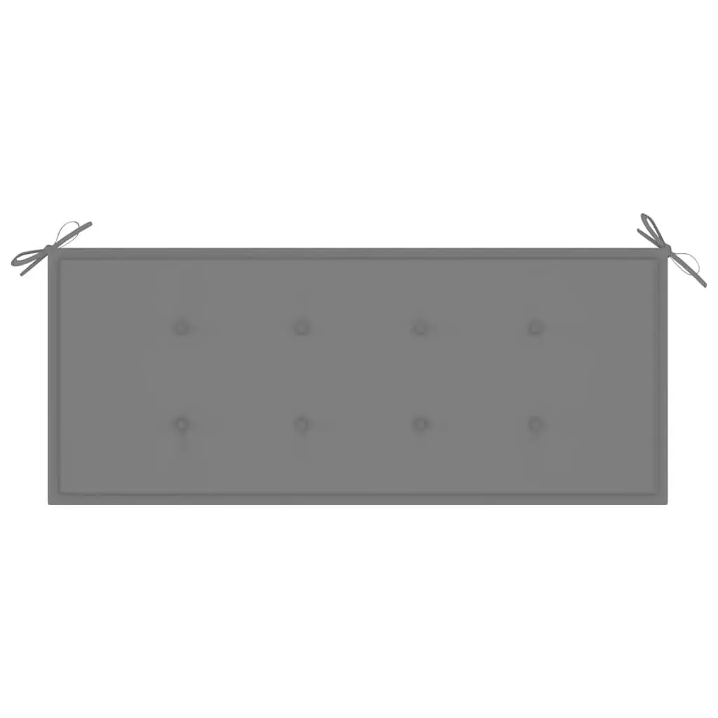 Outdoor Garden Bench Stacking Wooden Seating 128.5cm with Cushion Grey