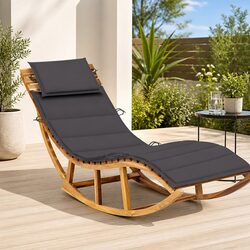 Rocking Sun Lounger with Cushion – Outdoor Comfort Simplified