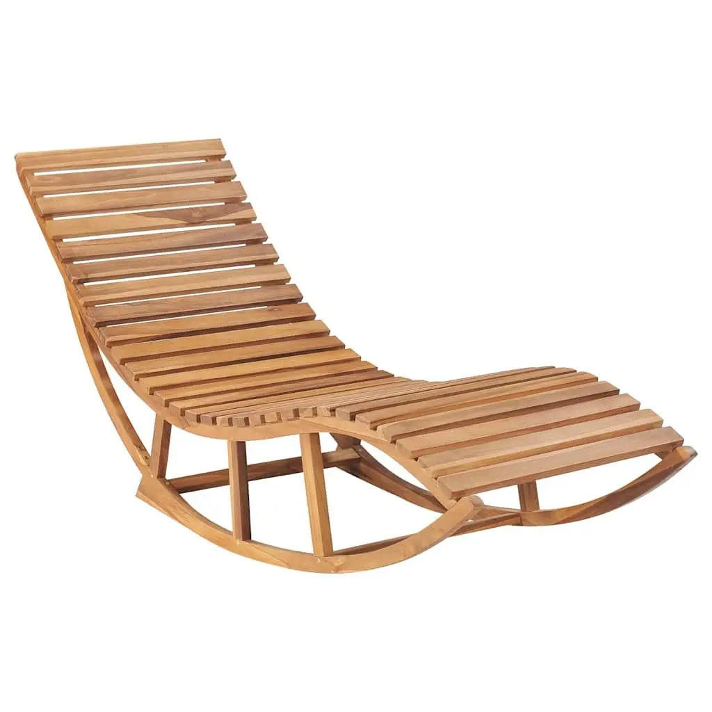 Rocking Sun Lounger Anthracite Outdoor Garden Cushion Relaxation Seat