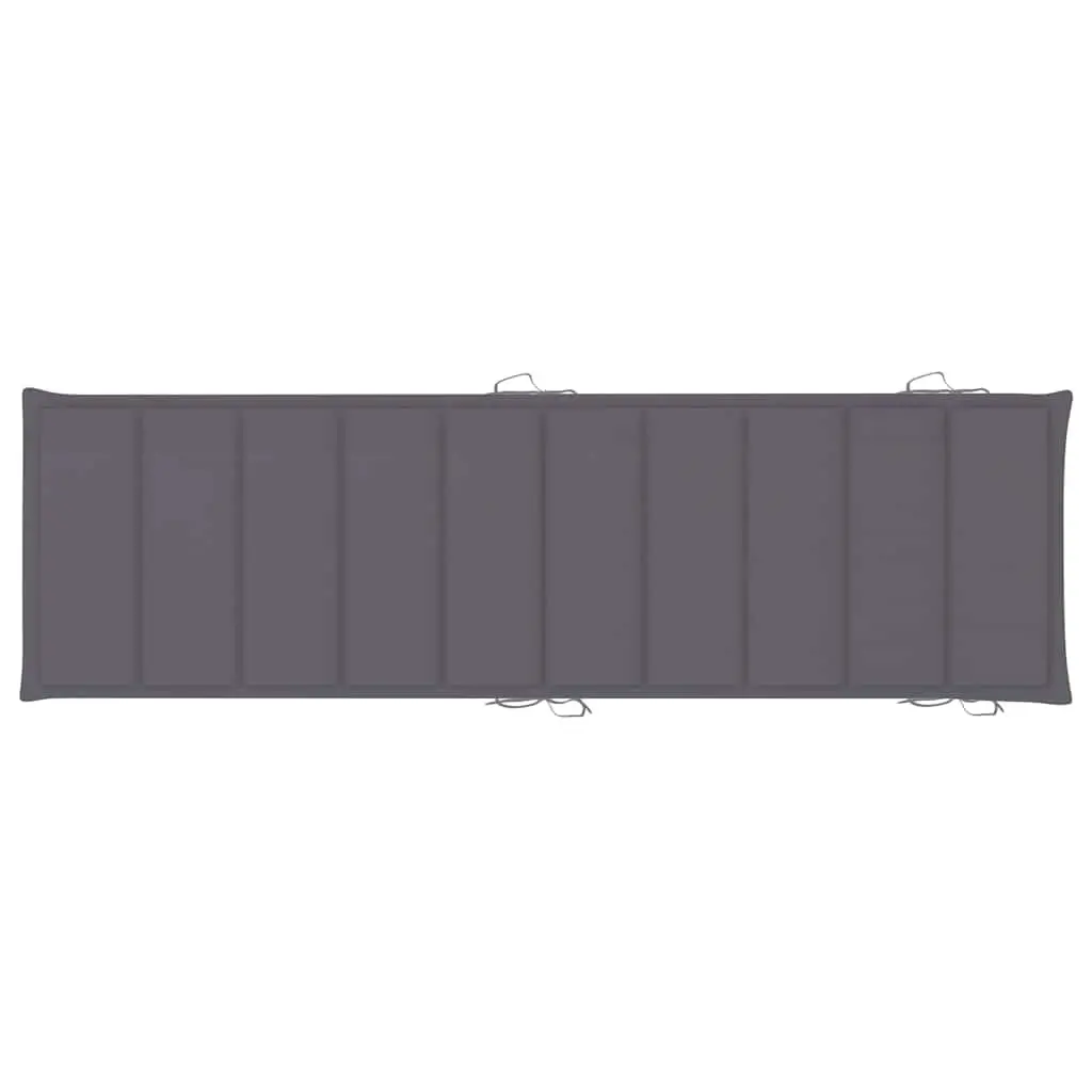 Rocking Sun Lounger Anthracite Outdoor Garden Cushion Relaxation Seat