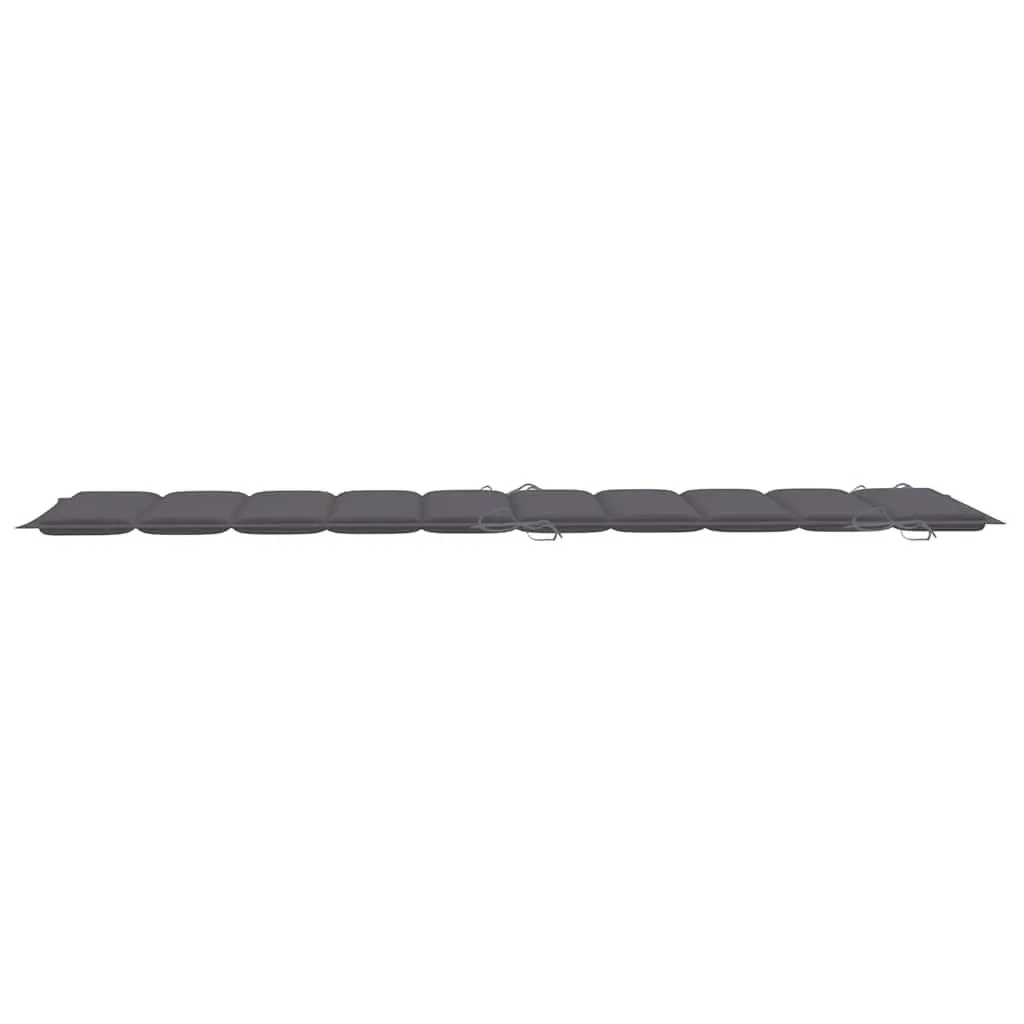 Rocking Sun Lounger Anthracite Outdoor Garden Cushion Relaxation Seat