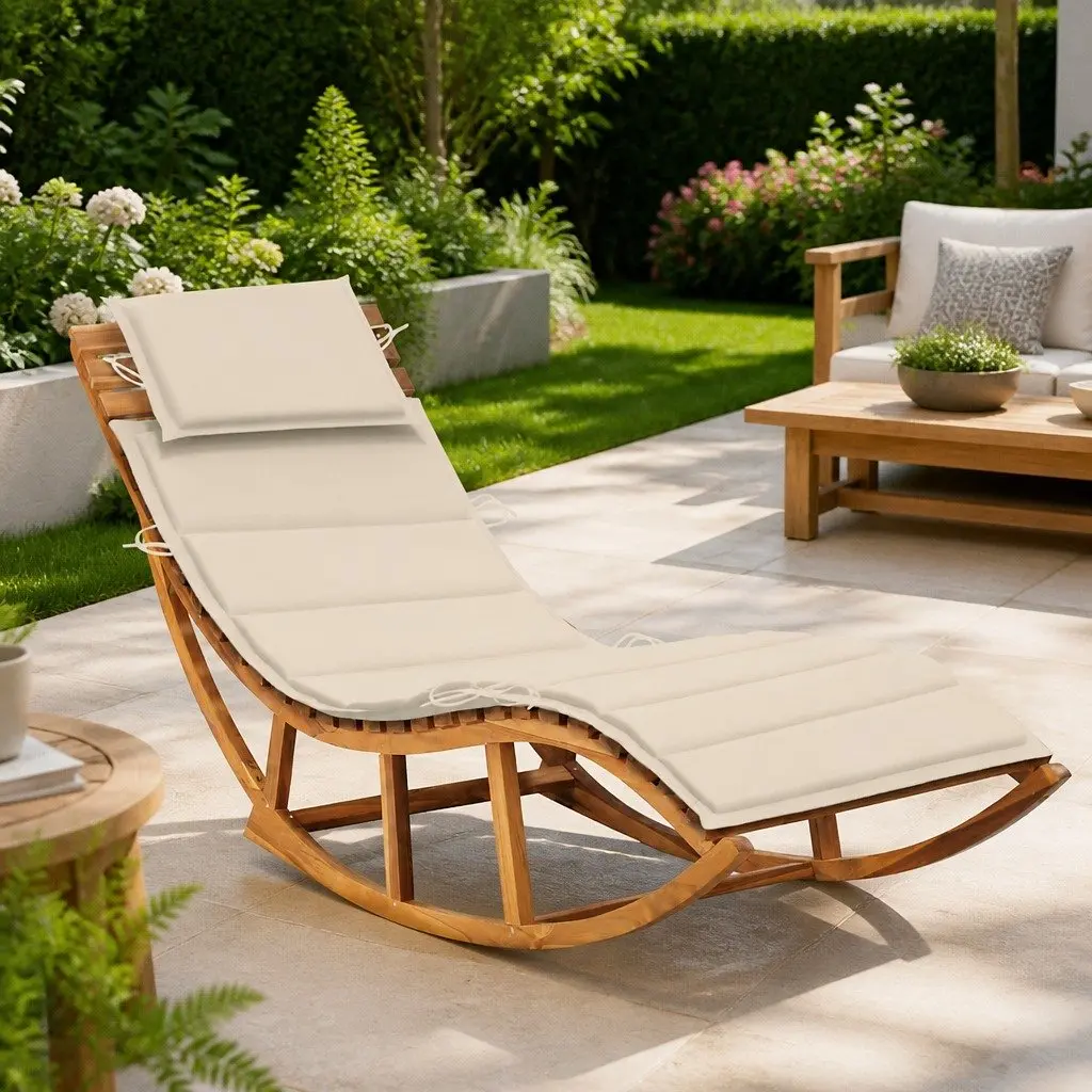Sun Lounger Rocking Chair Garden Outdoor Furniture Patio Lounging Relaxation