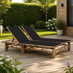2-Person Lounger in Weather-Resistant Bamboo