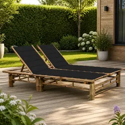 2-Person Lounger in Weather-Resistant Bamboo