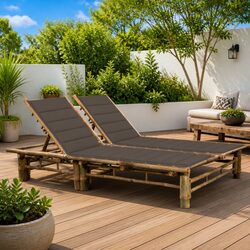 2-Person Bamboo Sun Lounger — Designed for Comfort