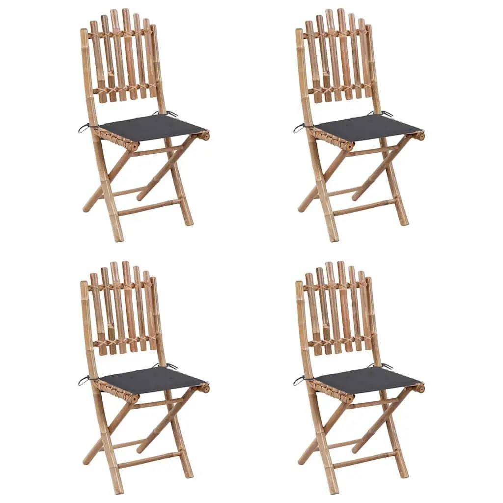 Outdoor Dining Set Anthracite 5 Piece Folding Garden Furniture with Cushions