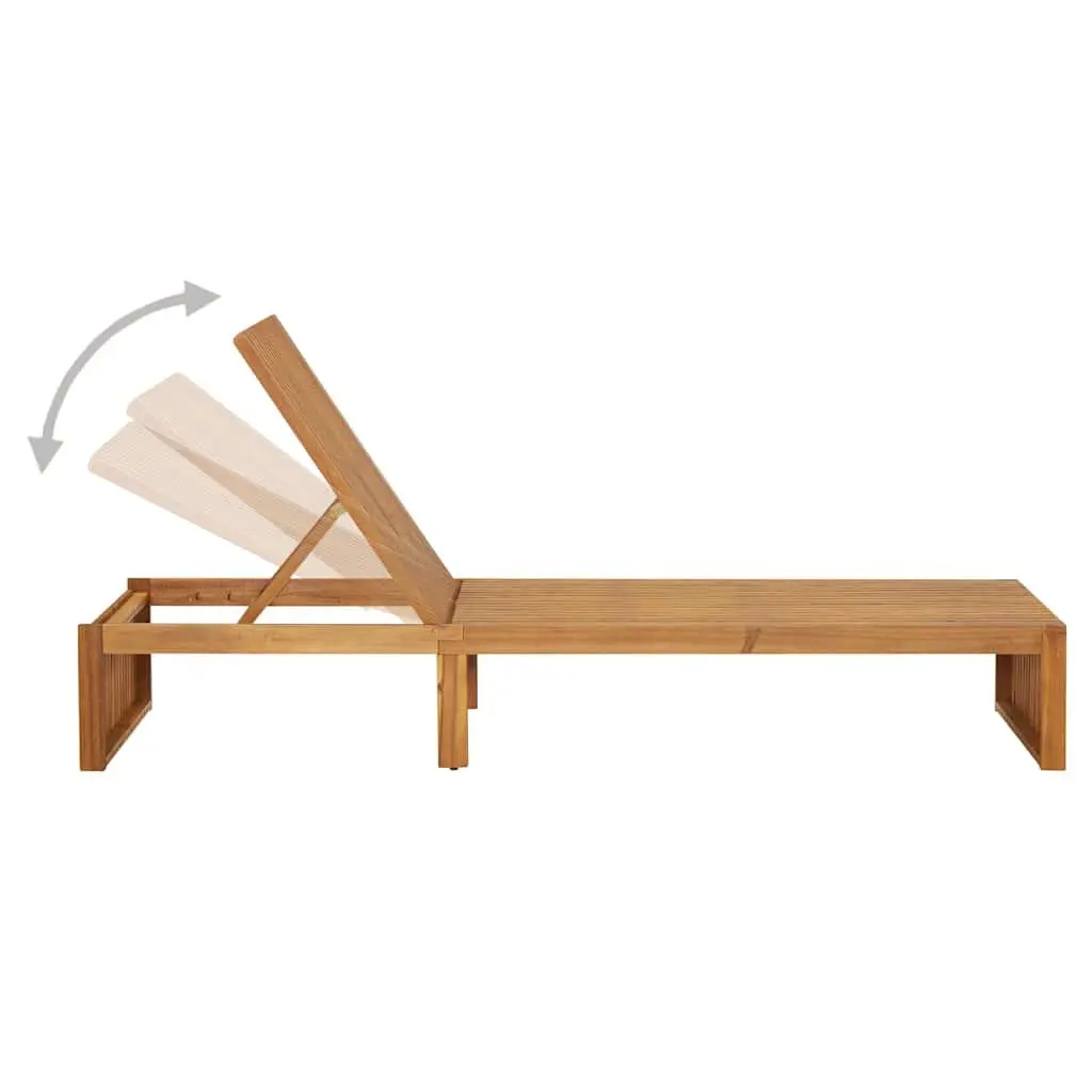 Sun Lounger with Adjustable Cushion Support