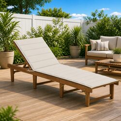 Durable Sun Lounger with Cushion for Relaxation