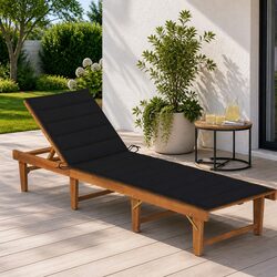 Compact and Sturdy Folding Sun Lounger with Cushion