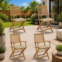 Folding Garden Chairs Set of 4: Sturdy & Stylish
