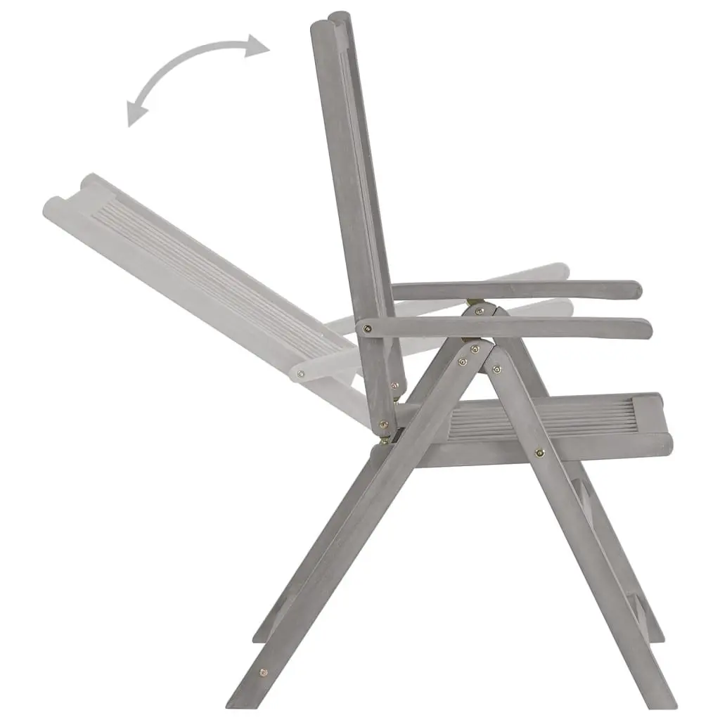 3-Piece Outdoor Reclining Chair Set