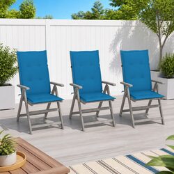 Compact Set of 3 Outdoor Reclining Chairs