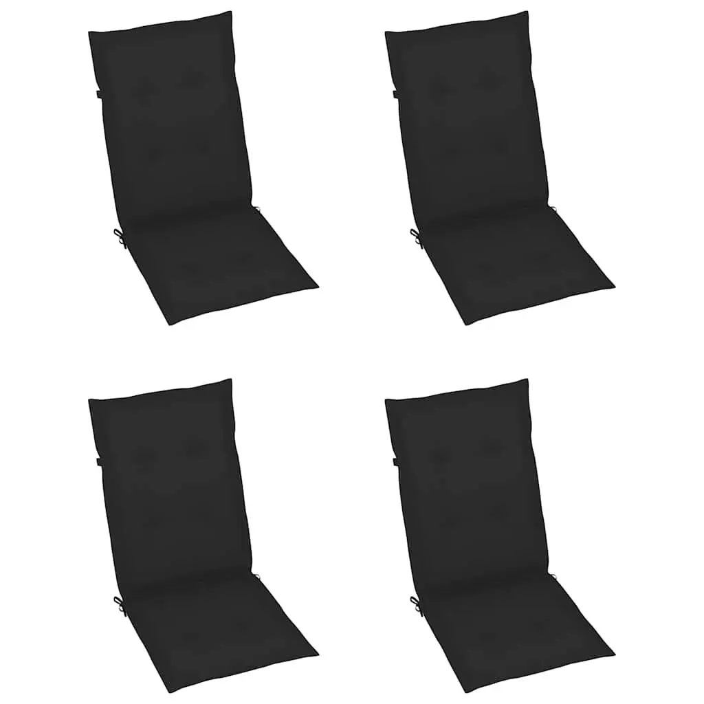 Outdoor Reclining Chairs Set 3 pcs Garden Seating Armchairs with Cushions