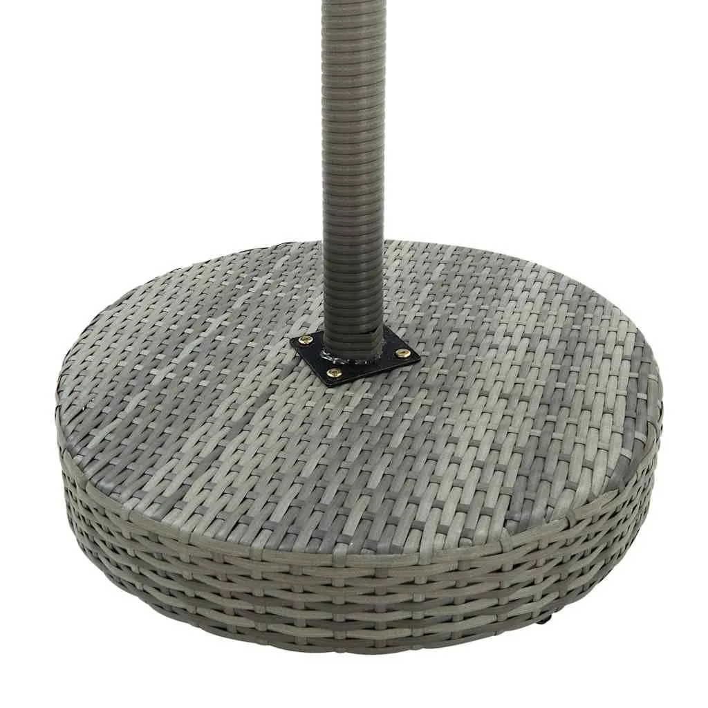 3 Piece Garden Bar Set with Cushions Outdoor Poly Rattan Bar Table & Stools Grey