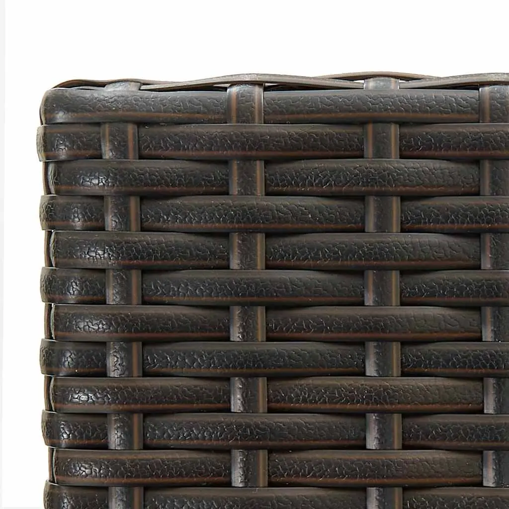 Garden Bar Set Brown 5 Piece Outdoor Bar Table and Stools Poly Rattan