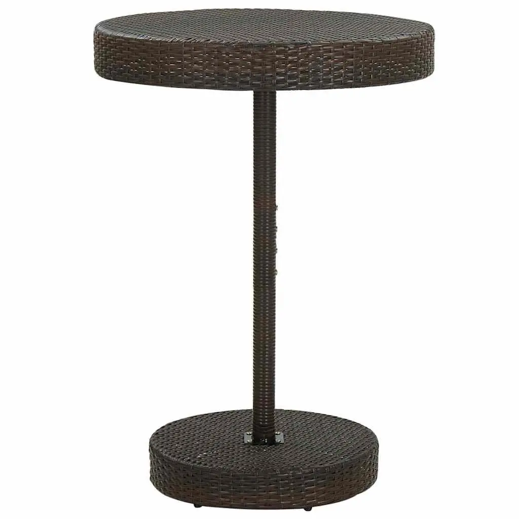 Garden Bar Set Brown 5 Piece Outdoor Bar Table and Stools Poly Rattan