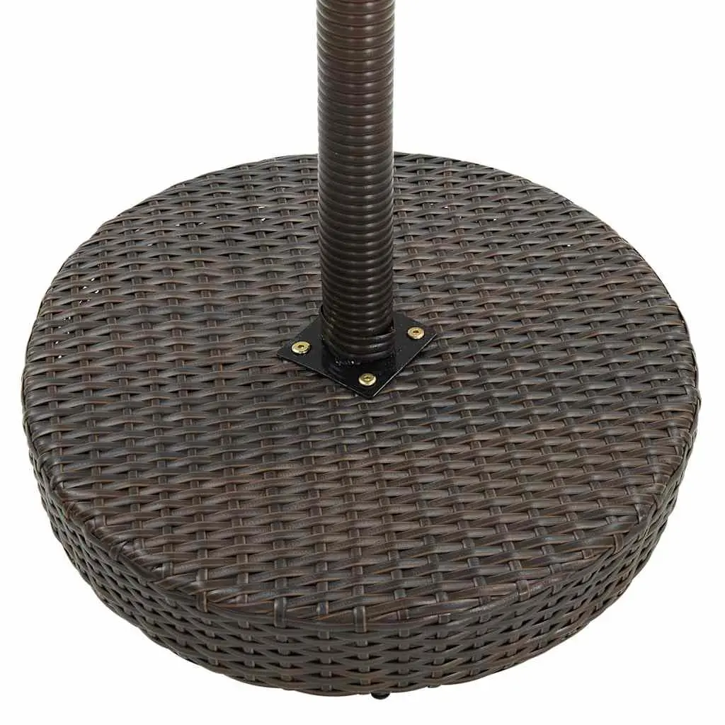Garden Bar Set Brown 5 Piece Outdoor Bar Table and Stools Poly Rattan