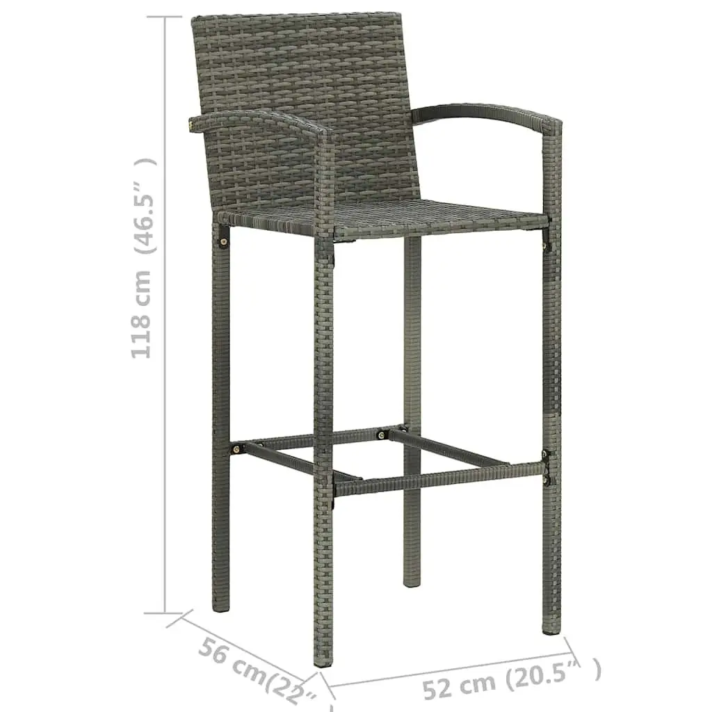 5-Piece Grey Bar Set for Outdoor Gatherings