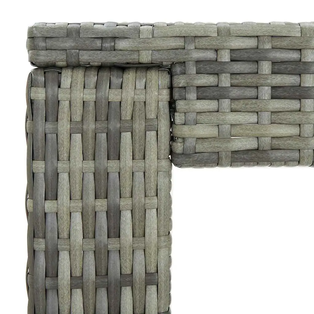 3 Piece Outdoor Bar Set with Cushions Poly Rattan Garden Bar Table and Stools