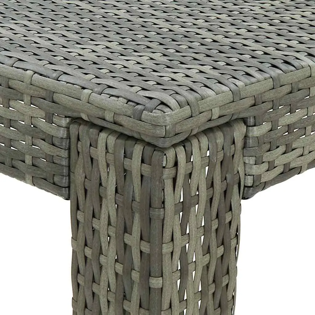 3 Piece Outdoor Bar Set with Cushions Poly Rattan Garden Bar Table and Stools