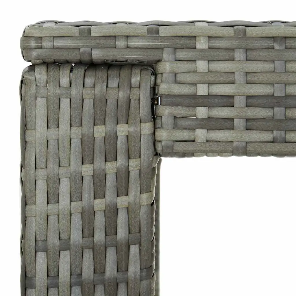 7 Piece Grey Poly Rattan Bar Set