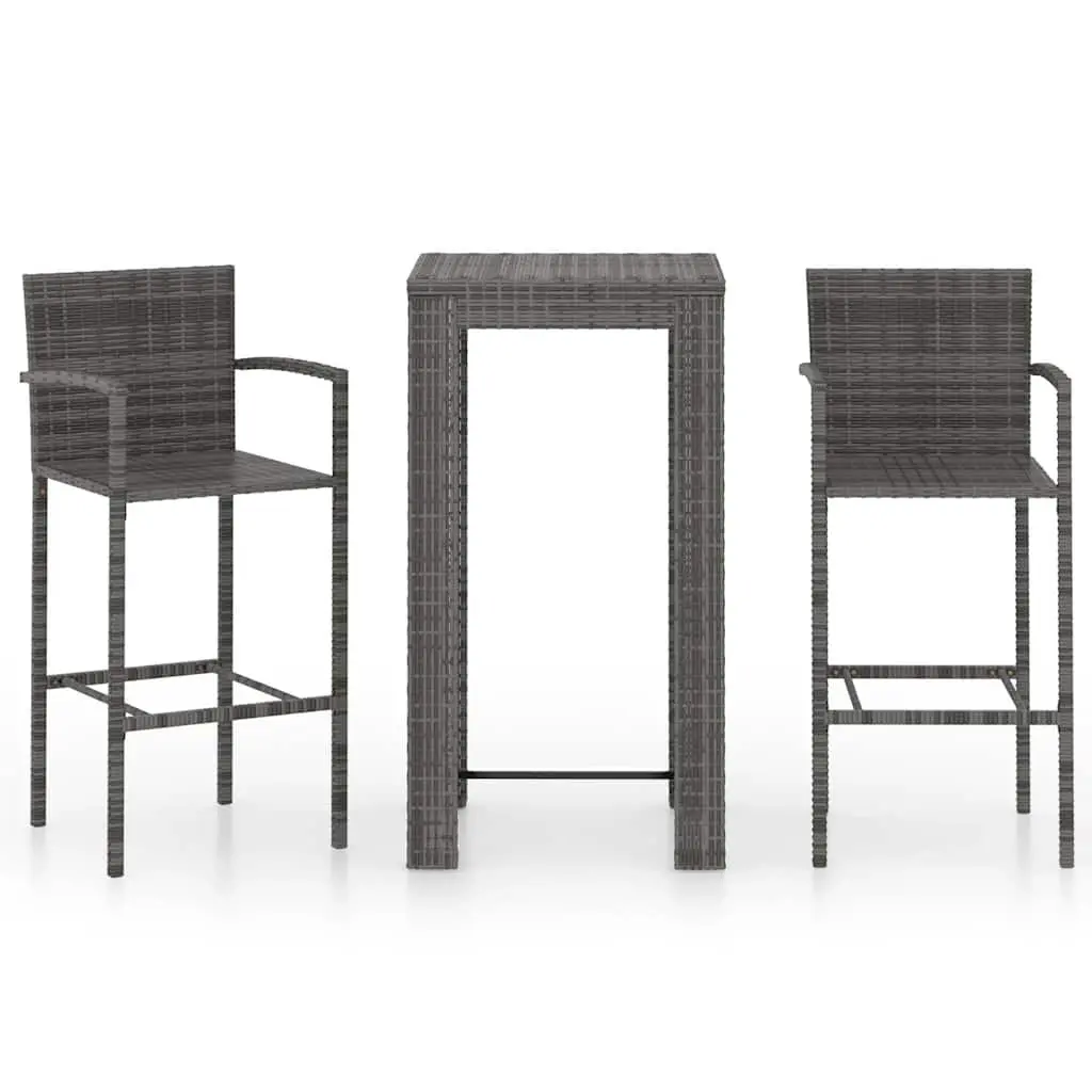 3-Piece Outdoor Bar Set with Stools