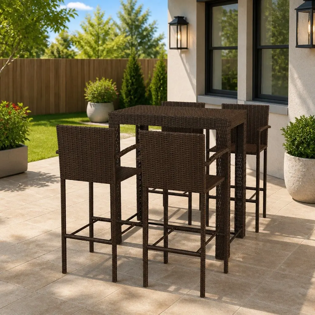 5 Piece Outdoor Bar Set