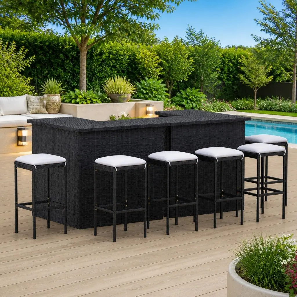 8 Piece Outdoor Bar Set