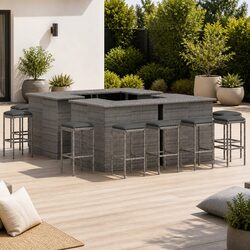 Compact and Stylish 16 Piece Garden Bar Set