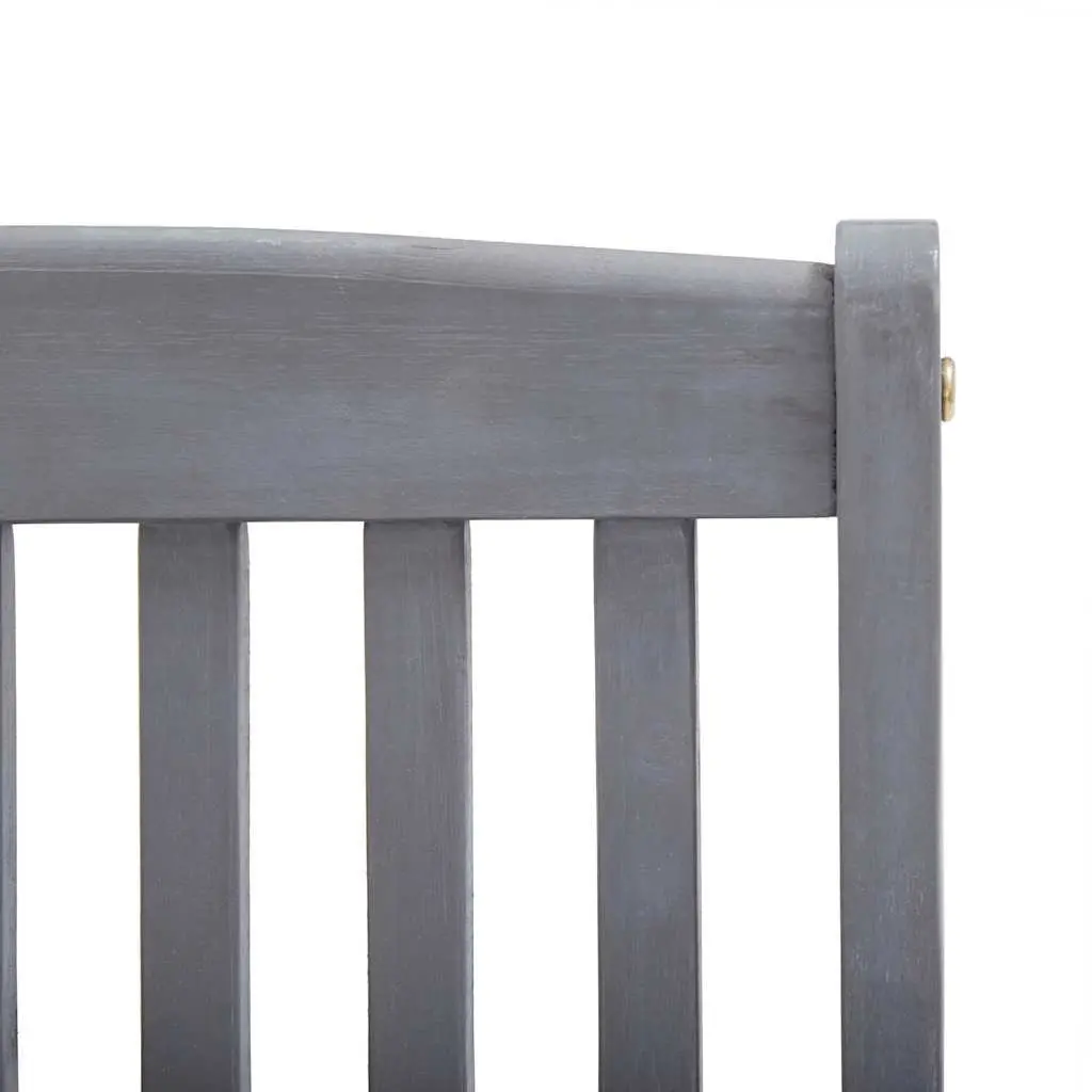 Grey Folding Dining Chair Set for Outdoor Use
