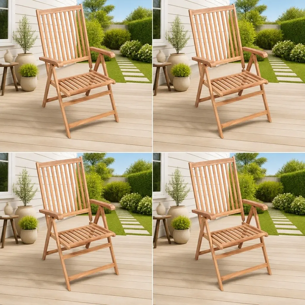 4-Piece Folding Garden Chairs