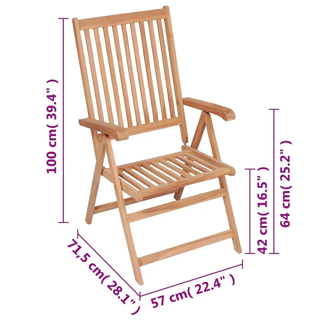 4-Piece Folding Garden Chairs