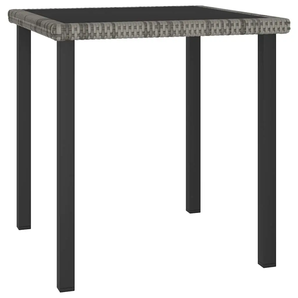 5 Piece Garden Dining Set Poly Rattan Grey Outdoor Furniture Patio Table Chairs