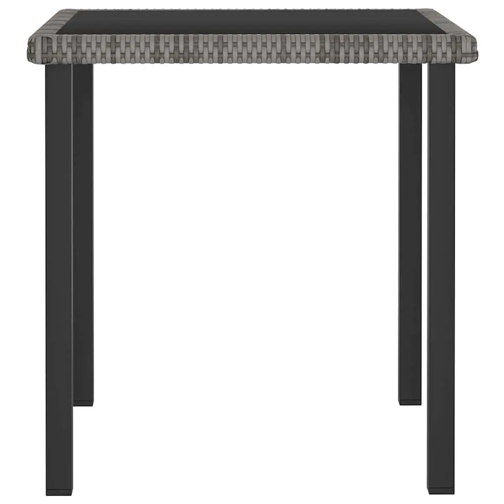 5 Piece Garden Dining Set Poly Rattan Grey Outdoor Furniture Patio Table Chairs