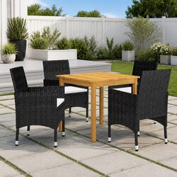 Compact 5-Piece Garden Dining Set for Cozy Spaces