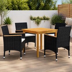 Compact 5 Piece Dining Set for Outdoor Gatherings