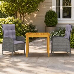 Durable 3-Piece Outdoor Dining Set: Table & Chairs Included