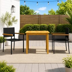 3 Piece Garden Dining Set for Outdoor Spaces