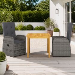 3 Piece Garden Dining Set for Outdoor Enjoyment