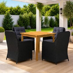 Compact 5 Piece Dining Set for Your Outdoor Area