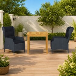 Compact 3-Piece Garden Dining Set - Strong & Stylish