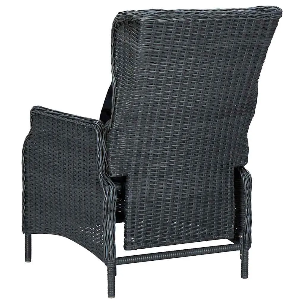 Garden Dining Set 3 Piece Outdoor Table Chair Patio Furniture Grey