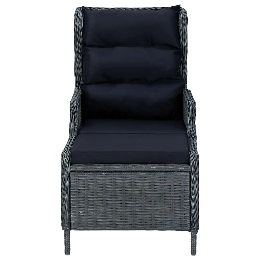 Garden Dining Set Grey 5 Piece Outdoor Furniture Table Chairs Stools