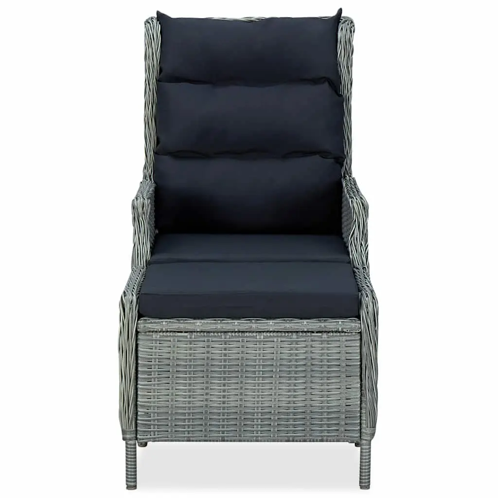 Garden Dining Set 5 Piece Outdoor Furniture Table Chair Stool Grey
