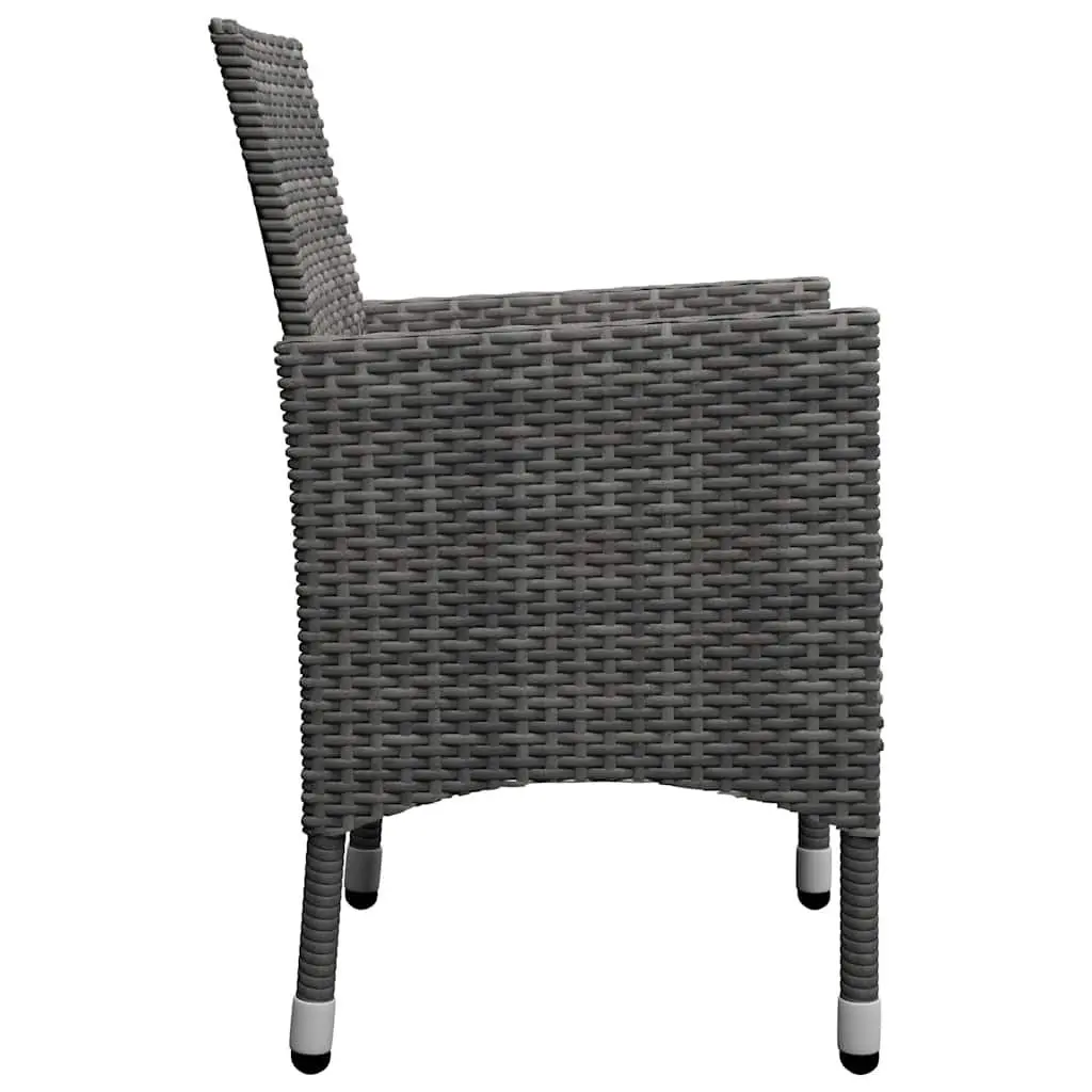 Garden Dining Set 7 Piece Outdoor Table Chairs Grey Rattan Furniture Patio