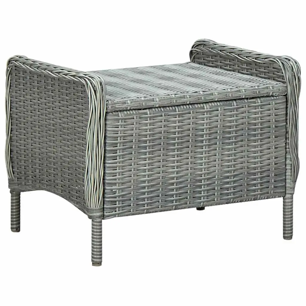 Garden Dining Set 7 Piece Outdoor Furniture Grey Rattan Chair Table Patio
