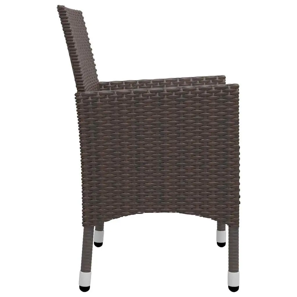 Garden Dining Set Brown 9 Piece Outdoor Table Chairs Rattan Furniture
