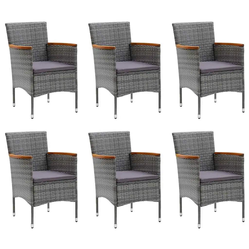 7 Piece Garden Dining Set with Padded Cushions